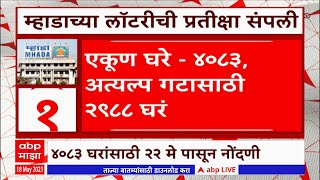 Mumbai MHADA : मुंबईतील म्हाडाच्या घरांसाची 18 जुलै रोजी सोडत..22 मे ते 26 मेदरम्यान होणार नोंदणी