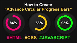 "Advanced Circular Progress Bar with HTML, CSS & JavaScript | Web Development Tutorial"