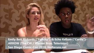 Arrow Q&A with Emily Bett Rickards & Echo Kellum (SDCC 2018)