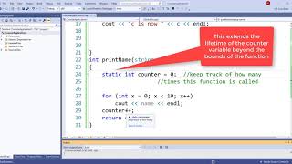 COSC 1436, Global, local , static variables; default parameters