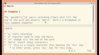 Vim Macro: example 1