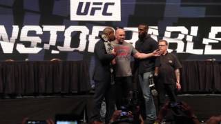 Jon Jones + Daniel Cormier Stare down ahead of UFC 197