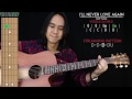 I'll Never Love Again Guitar Cover Acoustic - Lady Gaga 🎸 |Tabs + Chords|