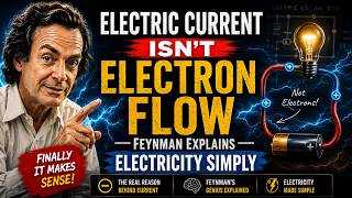 Electric Current Isn’t Electron Flow — Feynman Explains Electricity Simply