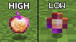 minecraft texture quality: HIGH vs LOW