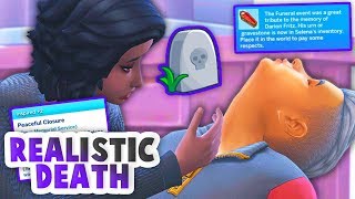 REALISTIC DEATHS IN THE SIMS 4!!??💀💔 AMAZINGLY DETAILED! // Mortem Mod
