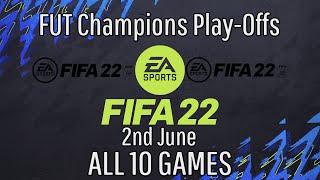 FIFA 22 LIVE | FUT Champions Play-Offs | 2nd June | ALL 10 GAMES