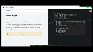 JavaScript SoloLearn Store Manager Project or Store Manager Challenge