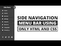 How to Create Side Navigation Bar in HTML and CSS