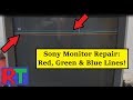 Repairing a Sony CRT Pro Monitor - Red Green Blue Lines?!