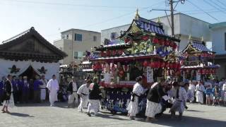 平成29年　三佐 野坂神社 春季大祭 本宮　御旅所　各山車の練り