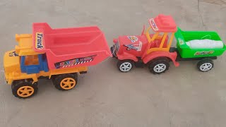 बच्चों के लिए छोटे ट्रैक्टर और ट्रक खिलौना विडियो ।  बच्चों के लिए खिलौना सीखने के विडियो ।