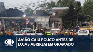 Avião caiu pouco antes de lojas abrirem em Gramado (RS)