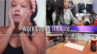 HR WORKDAY IN THE LIFE | Thoughts On My New Job, Skincare Routine, WFH Desk Set-Up