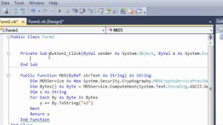 VB .NET - MD5 Hashing/String to MD5