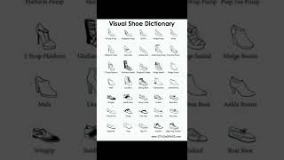 various types of footwear from shoes to heels with thier names..@look unique \u0026 classy