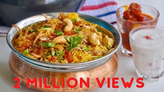 Quick & Tasty Vegetable Biriyani/Pressure Cooker Vegetable Biryani-Easy Veg Biryani-Recipe no 146