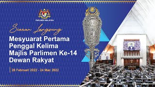 LANGSUNG : Persidangan Dewan Rakyat 24 MAC 2022 | Sesi Pagi