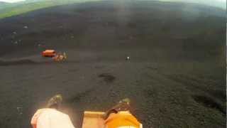 Volcano Boarding Nicaragua 50 KPH Fall GoPro HD