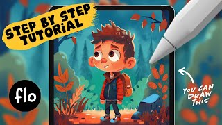 You Can Draw This Storybook Boy Character in PROCREATE - Step by Step Procreate Tutorial