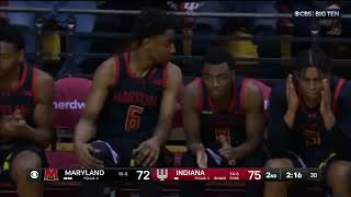 CLOSE GAME THRILLER: Final 3 Minutes of Maryland at Indiana | Big Ten Basketball | 01/26/2025