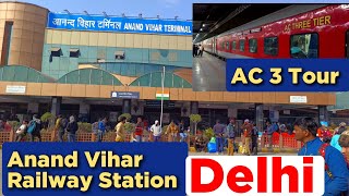 Anand Vihar Railway Station Delhi | AC 3 Tier Sapt Kranti Express | Delhi Railway Station #delhi