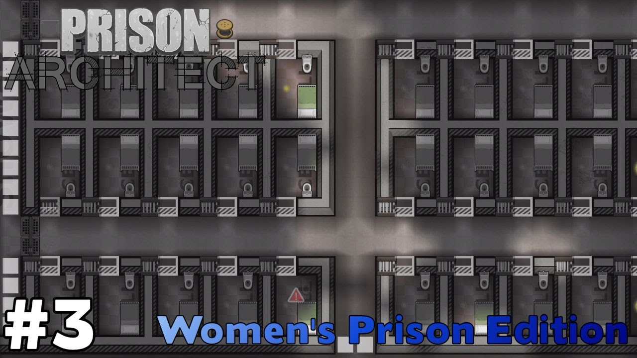 Building Cell Block B - Prison Architect [Women's Prison] [ep3] - YouTube