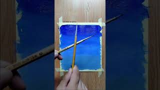 Easiest scenery drawing with acrylic colour #shorts
