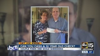 Let Joe Know: Can you cash an old check?