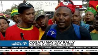 Cosatu members at May Day rally call for Zuma to step down