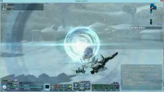 PSO2 Gunner  vs thunda boss SnowBanther\u0026SnowBanshee(スノウバンサー\u0026スノウバンシー)