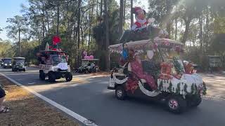 Disney Fort Wilderness Campground Golf Cart Christmas Parade.  December 2024