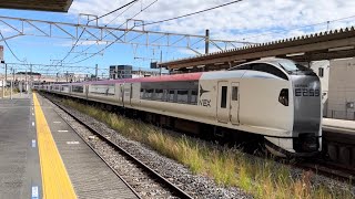 佐倉駅にて、JR東日本E259系Ne001編成+Ne018編成特急成田エクスプレス 通過シーン