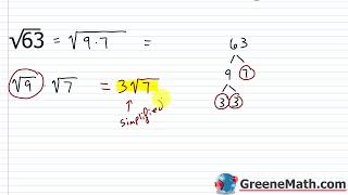 Algebra 1 Lesson #54 How to Simplify Square Roots | How to Multiply or Divide Square Roots