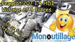 [COMMENT FAIRE LA VIDANGE ET 4 FILTRE 207 1.4 HDI]