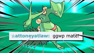 Grass Whistle + Throat spray/Unburden Sceptile is ACTUALLY BROKEN?!