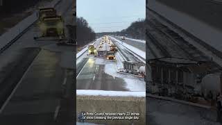 La Porte District sets record snowfall event #indiana #INDOT #construction