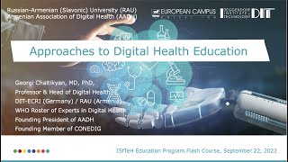 Keynote Digital Health Education ISfTeH Education Program Flash Course edition 2 2022 09 22