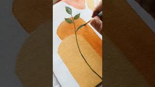 Aesthetic boho painting for beginners ✨ / Simple acrylic painting #shorts #paintingtutorial #short