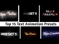 Top 15 Alight Motion Text Animation Presets |AlightMotion Preset Download Free  text presets