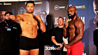 Joe Joyce vs Carlos Takam FULL WEIGH-IN | BT Sport Boxing & Frank Warren