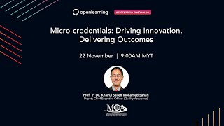 Symposium Opening Address - Micro-credentials: Driving Innovation, Delivering Outcomes