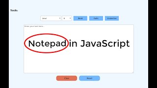 Create Notepad in JavaScript - JavaScript Tutorial