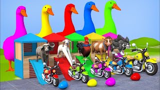 5 Giant Duck Monkey Piglet chicken dog dinosaur Sheep Transfiguration funny animal fun 2025