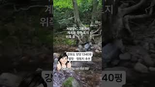 강원도 대ㆍ전 2필지 1340평 #토지 #계곡 접한 하천부지 4~500평사용가능  친척동호인 #별장지 #캠핑장추천 #세이프티 #세이프티부동산 031 682 1147