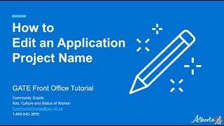 How to Edit an Application Project Name