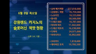 6월8일 강원랜드 카지노의 잭팟현황#카지노 #강원랜드 #실시간#슬롯머신#잭팟