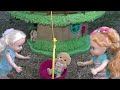 Small animal village ! Elsa & Anna toddlers - adventure - explore - Calico Critters - Li'l Woodzeez