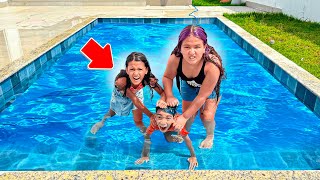 ELAS AFOGARAM O LUCAS NA PISCINA *deu briga