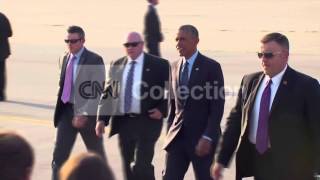 OBAMA ARRIVAL IN KANSAS CITY MO